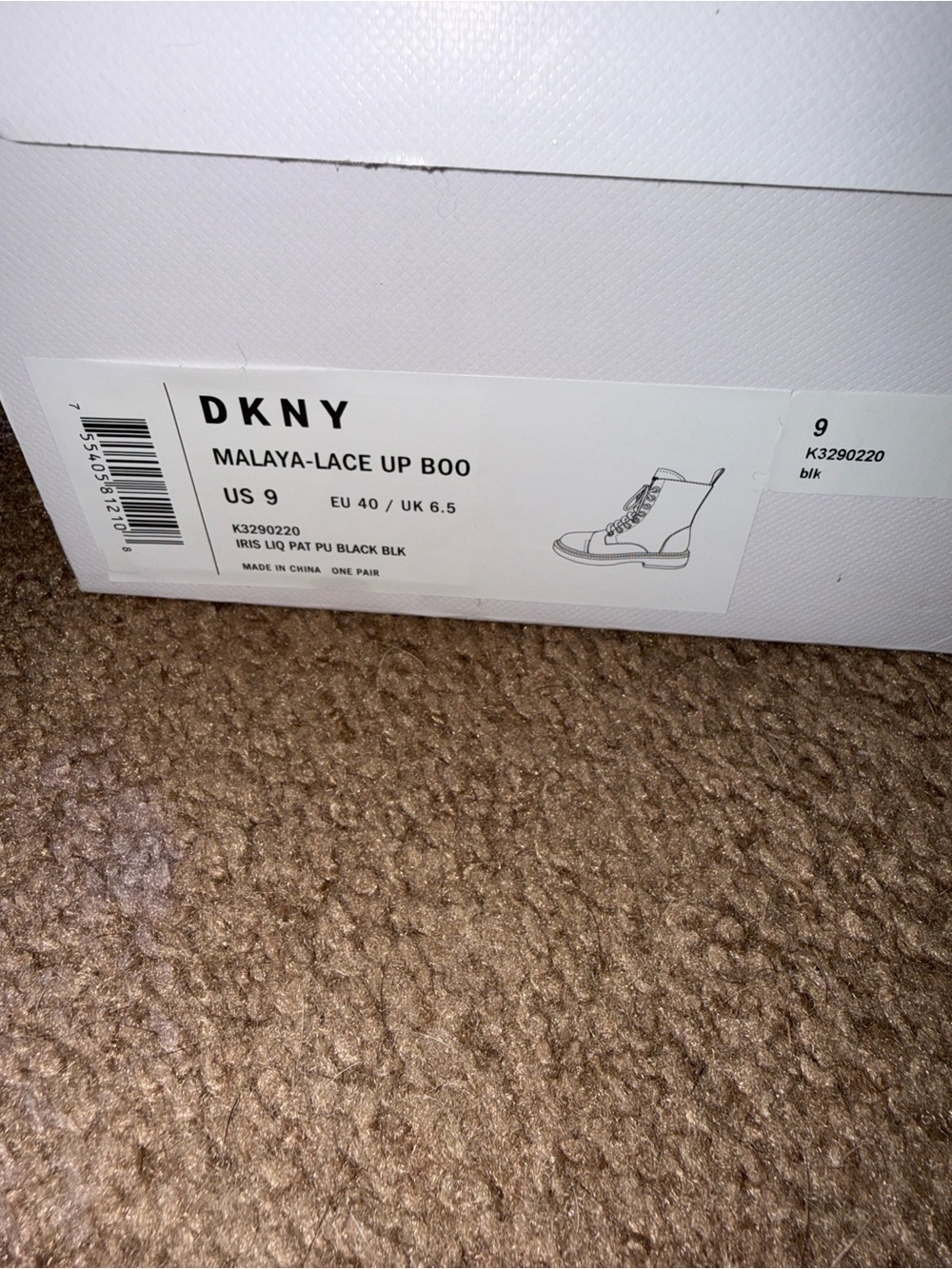 DKNY Malaya Lace-Up Boot - Black 9